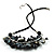 Slate Black Shell-Composite Leather Cord Necklace - view 5