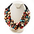 3 Strand Multicoloured - Composite Bead Necklace - view 2