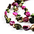 3 Strand Multicoloured - Composite Bead Necklace - view 3