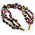 3 Strand Multicoloured - Composite Bead Necklace - view 7