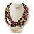 3 Strand Multicoloured - Composite Bead Necklace
