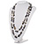 Ash Grey Shell & Imitation Pearl Bead Long Necklace - 140cm Length - view 8