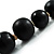 Black Wooden Bead Necklace - 70cm Length - view 4