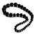 Black Wooden Bead Necklace - 70cm Length - view 5