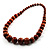 Brown Wooden Bead Necklace - 78cm Length - view 7