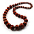 Brown Wooden Bead Necklace - 78cm Length