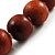 Brown Wooden Bead Necklace - 78cm Length - view 4