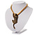 Gold Crystal Enamel 'Tiger' Mesh Magnetic Pendant Necklace - view 10
