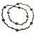 Long Ash Grey Shell & Nugget Bead Necklace - 125cm Length - view 4