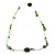 Long Exquisite Glass & Shell Bead Necklace (Grass Green & Olive Green) - 120cm Length - view 6