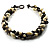 4 Strand Twisted Glass And Ceramic Choker Necklace (Black, White & Metallic Silver) - view 8