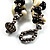 4 Strand Twisted Glass And Ceramic Choker Necklace (Black, White & Metallic Silver) - view 6