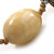 Antique White Glass and Resin Bead Chunky Necklace - 50cm Long - view 6