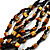 Multistrand Glass And Shell - Composite Necklace (Black & Mustard) - view 3