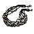 Multistrand Glass And Shell - Composite Necklace (Slate Black) - view 5