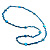 Long Blue Shell & Nugget Bead Necklace -120cm L - view 6