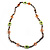Beige, Orange & Light Green Long Shell Necklace - view 7