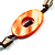 Beige, Orange & Light Blue Long Shell Necklace - 100cm L - view 5