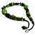 Light Green & Brown Wood Bead Necklace - 64cm - view 6