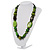 Light Green & Brown Wood Bead Necklace - 64cm - view 12