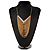 Gold Plated Chic Multi Chain Crystal Bib Necklace - view 3
