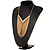 Gold Plated Chic Multi Chain Crystal Bib Necklace - view 8