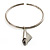 Hammered Stainless Steel Lucky Sail Choker Necklace