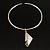 Hammered Stainless Steel Lucky Sail Choker Necklace - view 8