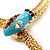 Gold Plated Enamel Crystal Snake Choker Necklace - view 4