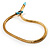 Gold Plated Enamel Crystal Snake Choker Necklace - view 10