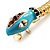 Gold Plated Enamel Crystal Snake Choker Necklace - view 11