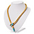 Gold Plated Enamel Crystal Snake Choker Necklace - view 8