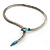 Silver Plated Enamel Crystal Snake Choker Necklace - view 7