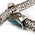 Silver Plated Enamel Crystal Snake Choker Necklace - view 4