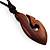 Unisex Adjustable Brown Wood 'Magical Hook' Black Cord Pendant Necklace - view 2