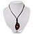 Unisex Adjustable Brown Wood 'Magical Hook' Black Cord Pendant Necklace - view 4