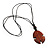 Unisex Adjustable Brown Wood 'Symbol' Black Cord Pendant Necklace - view 2