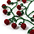 Red Glass Bead Cherry Necklace - view 4