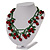 Red Glass Bead Cherry Necklace - view 7