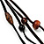 Wood 'O' Shaped Pendant Suede Black & Brown Cord Necklace - 50cm Length - view 9