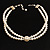 2 Strand Imitation Pearl Wedding Choker Necklace (Snow White, Silver Tone)