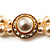 2 Strand Imitation Pearl Wedding Choker Necklace (Light Cream, Gold Tone) - view 6