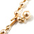 2 Strand Imitation Pearl Wedding Choker Necklace (Light Cream, Gold Tone) - view 9
