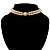 2 Strand Imitation Pearl Wedding Choker Necklace (Light Cream, Gold Tone) - view 4