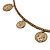 Long Antique Gold Greek Style Coin Necklace - 96cm Length - view 5