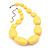 Bright Yellow Plastic Graduated Nugget Choker Necklace - 38cm Length