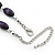 Long Handmade Style Deep Purple Wood, Glass Bead Necklace In Silver Tone Finish - 82cm Length/ 8cm Extension - view 4