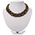 Chic Braided Choker Necklace (Bronze Tone) - 36cm Length