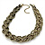 Chic Braided Choker Necklace (Bronze Tone) - 36cm Length - view 2