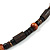 Unisex Brown/ Light Brown Wood Bead Necklace - 40cm Length - view 3